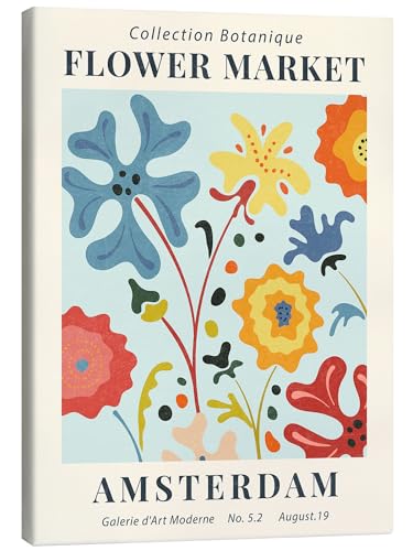 Posterlounge Flower Market Amsterdam II Leinwandbild von TAlex 50 x 70 cm Blumen Wanddeko von Posterlounge