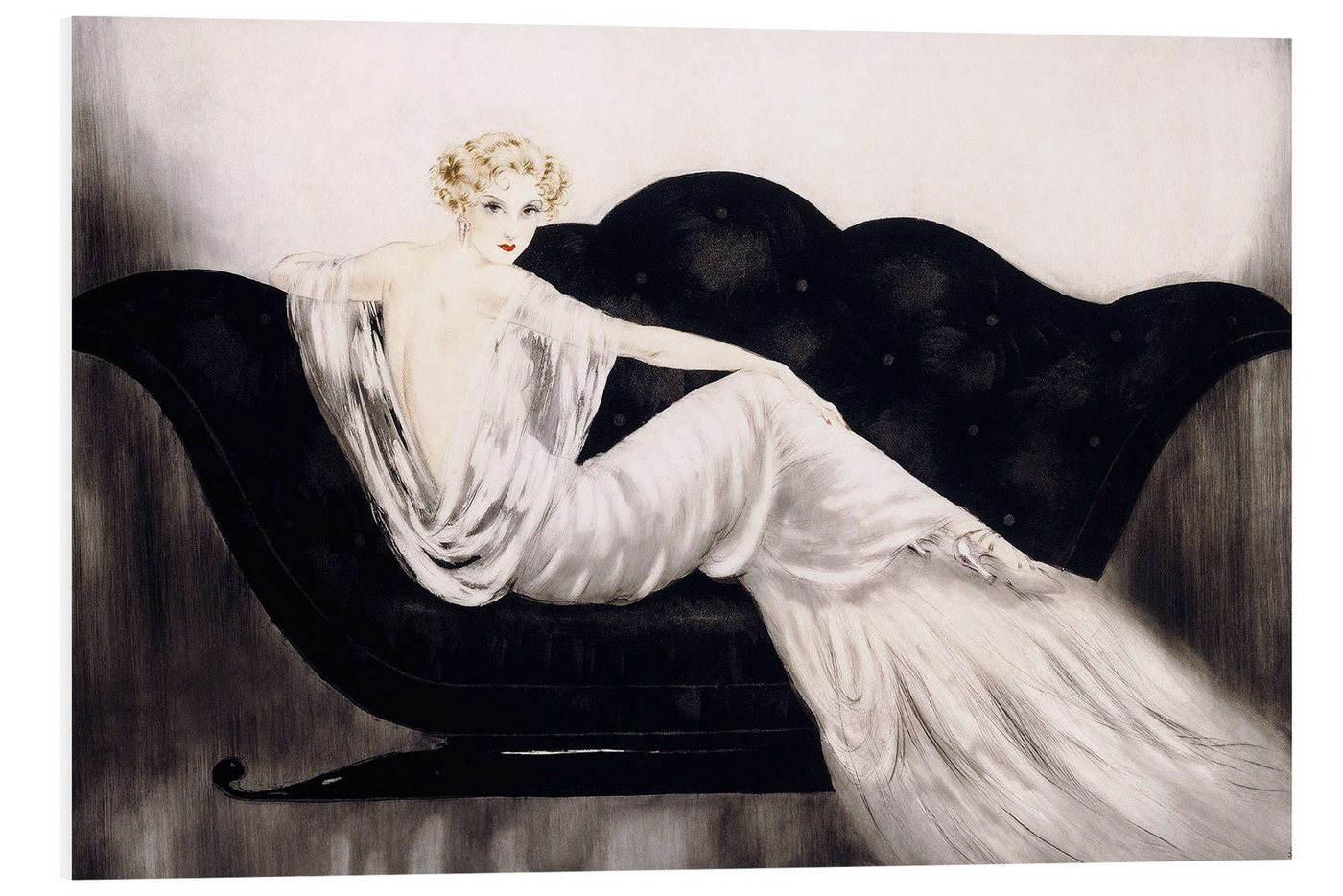 Posterlounge Forex-Bild Louis Icart, Das Sofa, Wohnzimmer Vintage Malerei Posterlounge Forex-Bild Louis Icart, Das Sofa, Wohnzimmer Vintage Malerei von Posterlounge