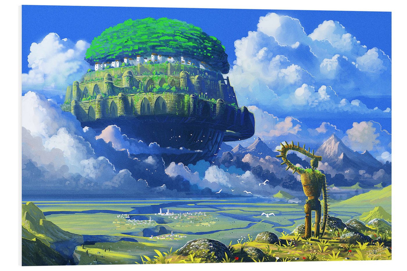Posterlounge Forex-Bild syntetyc, Ein Schloss in den Wolken, Illustration von Posterlounge