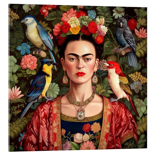 Posterlounge Frida Kahlo mit exotischen Vögeln Acrylglasbild von Mark Ashkenazi 60 x 60 cm Bunt Wandbilder Wanddeko Posterlounge Frida Kahlo mit exotischen Vögeln Acrylglasbild von Mark Ashkenazi 60 x 60 cm Bunt Wandbilder Wanddeko von Posterlounge