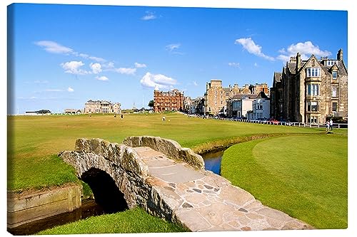 Posterlounge Golfplatz in St. Andrews Leinwandbild von Bill Bachmann 60 x 40 cm Schottland Wanddeko von Posterlounge