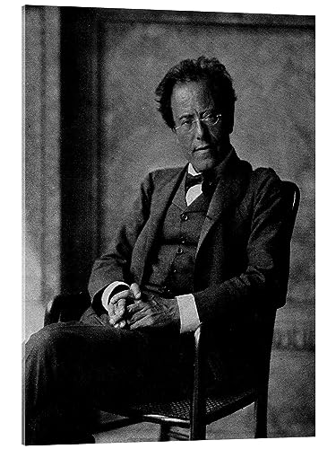 Posterlounge Gustav Mahler Acrylglasbild von Austrian Photographer Wandbilder für jeden Raum 60 x 80 cm Schwarz-Weiß Lernen & Wissen Wanddeko von Posterlounge