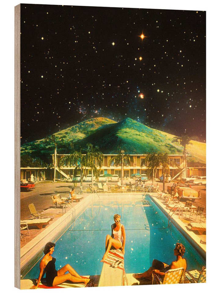 Posterlounge Holzbild Taudalpoi, Space Pool, Fotografie von Posterlounge