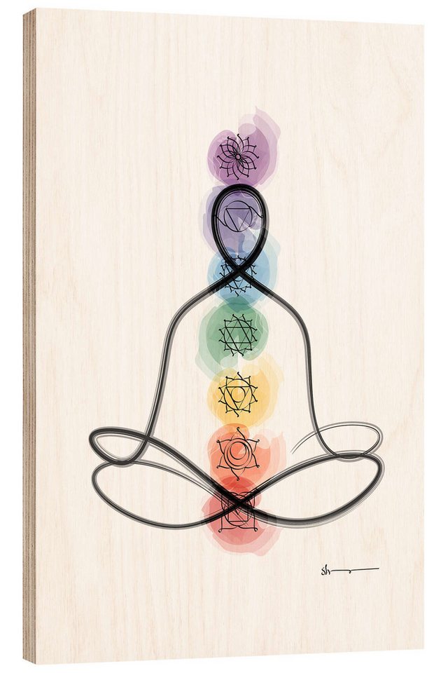 Posterlounge Holzbild Yoga In Art, Auf dem Weg zur Beherrschung, Fitnessraum Modern Grafikdesign Posterlounge Holzbild Yoga In Art, Auf dem Weg zur Beherrschung, Fitnessraum Modern Grafikdesign von Posterlounge