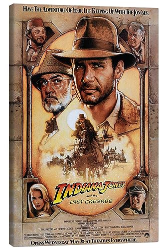 Posterlounge Indiana Jones und der letzte Kreuzzug (Englisch) Leinwandbild von Vintage Entertainment Collection 20 x 30 cm Braun Geschenkideen Wanddeko von Posterlounge