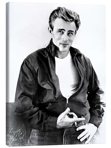 Posterlounge James Dean 1955 Leinwandbild 70 x 90 cm Schwarz-Weiß Wandbilder Wanddeko von Posterlounge