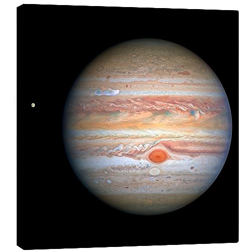 Posterlounge Jupiter und sein Mond Europa Leinwandbild von NASA 100 x 100 cm Lernen & Wissen Wanddeko von Posterlounge