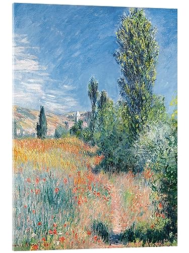 Posterlounge Landschaft auf der Insel Saint-Martin Acrylglasbild von Claude Monet Wandbilder für jeden Raum 50 x 70 cm Impressionismus Wanddeko von Posterlounge