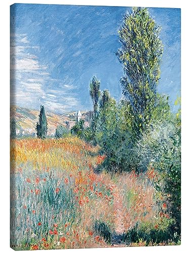 Posterlounge Landschaft auf der Insel Saint-Martin Leinwandbild von Claude Monet Wandbilder für jeden Raum 50 x 70 cm Impressionismus Wanddeko von Posterlounge