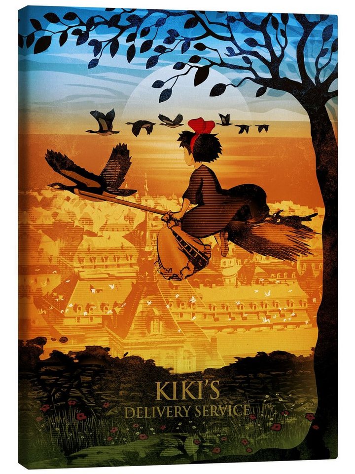 Posterlounge Leinwandbild Albert Cagnef, Kiki's Delivery Service, Illustration von Posterlounge