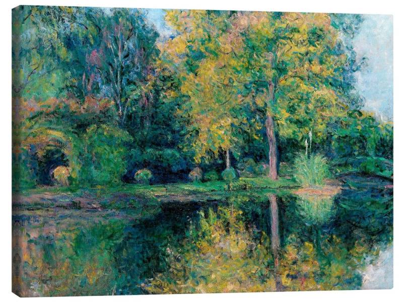 Posterlounge Leinwandbild Blanche Hoschedé-Monet, Der Teich von Claude Monets Garten, Malerei von Posterlounge