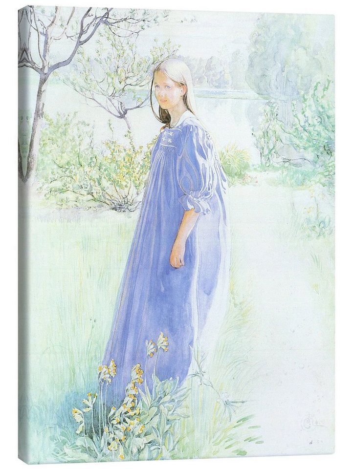 Posterlounge Leinwandbild Carl Larsson, Sonne und Blumen, Malerei von Posterlounge