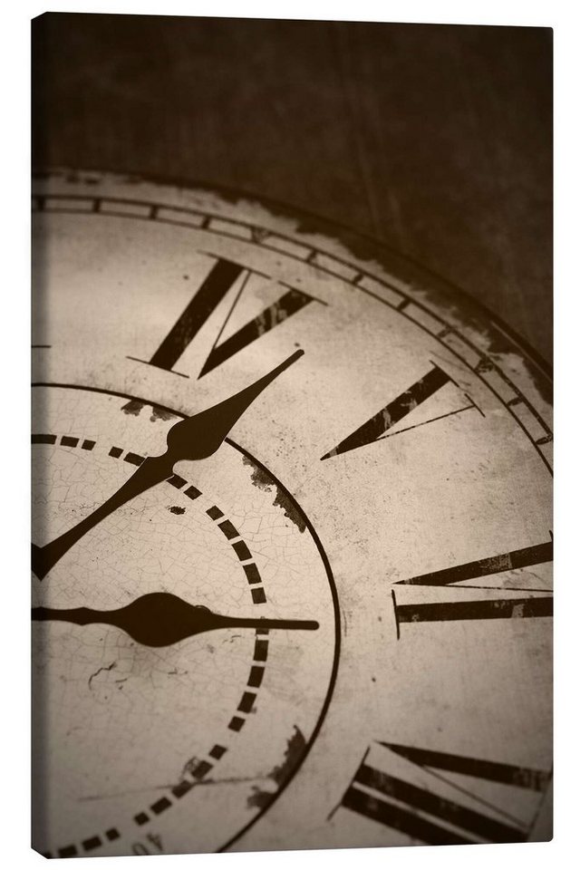 Posterlounge Leinwandbild Editors Choice, Bild einer alten Vintage-Uhr, Vintage Fotografie von Posterlounge