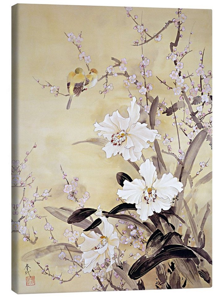 Posterlounge Leinwandbild Haruyo Morita, Frühlingsblüte, Badezimmer Orientalisches Flair Grafikdesign von Posterlounge