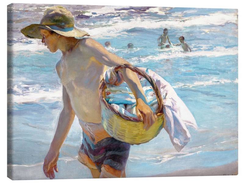 Posterlounge Leinwandbild Joaquín Sorolla y Bastida, Fischer, Wohnzimmer Maritim Malerei von Posterlounge