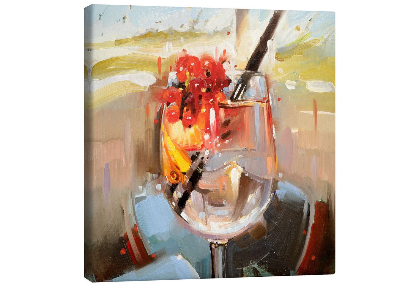 Posterlounge Leinwandbild Johnny Morant, 5 Uhr, Bar Modern Malerei von Posterlounge