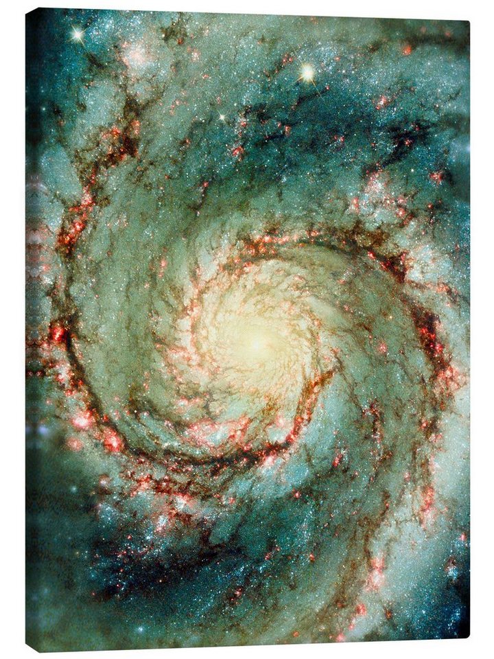 Posterlounge Leinwandbild NASA, M51 Whirlpool-Galaxie, Fotografie von Posterlounge