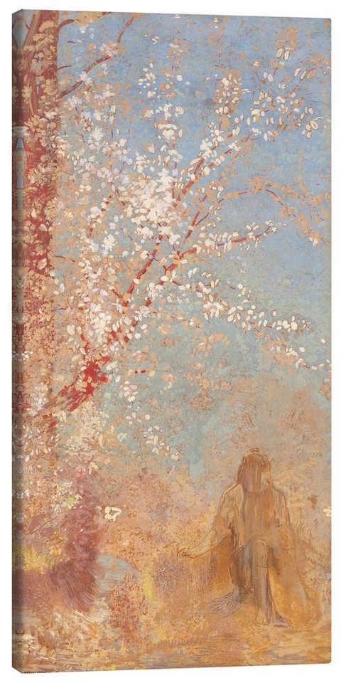 Posterlounge Leinwandbild Odilon Redon, Baum in Blüte, Malerei von Posterlounge