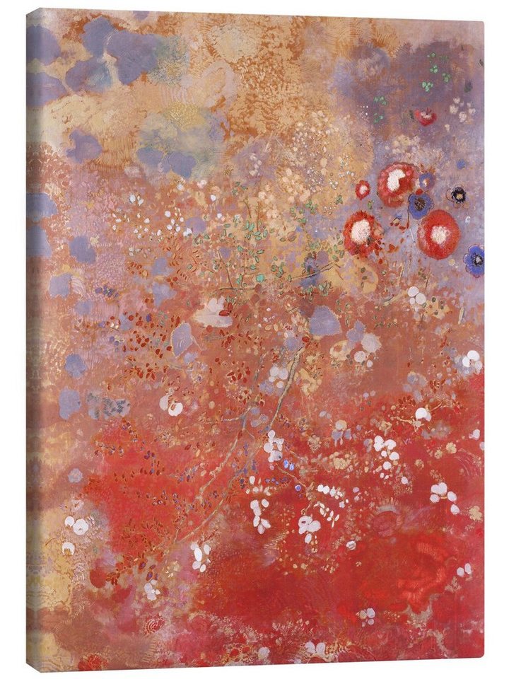 Posterlounge Leinwandbild Odilon Redon, Rote Tafel, Malerei von Posterlounge