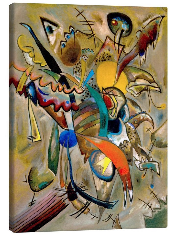 Posterlounge Leinwandbild Wassily Kandinsky, Bild mit Spitzen, Malerei von Posterlounge