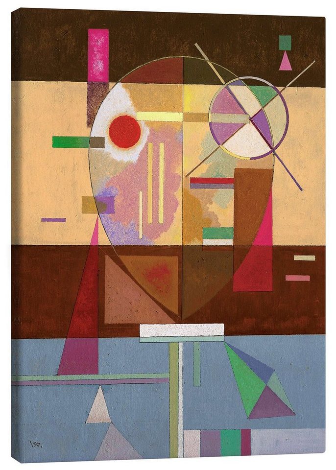 Posterlounge Leinwandbild Wassily Kandinsky, Zersetzte Spannung, Malerei von Posterlounge