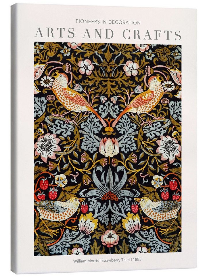 Posterlounge Leinwandbild William Morris, Arts and Crafts - Der Erdbeerdieb I, Wohnzimmer Modern Grafikdesign von Posterlounge