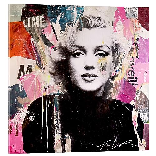 Posterlounge Marilyn Monroe II Acrylglasbild von Michiel Folkers Wandbilder für jeden Raum 40 x 40 cm Collage Wanddeko von Posterlounge