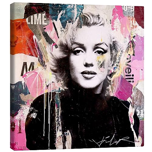 Posterlounge Marilyn Monroe II Leinwandbild von Michiel Folkers 50 x 50 cm Collage Wanddeko von Posterlounge