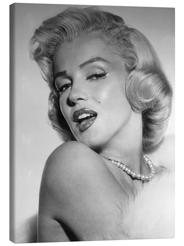 Posterlounge Marilyn Monroe Leinwandbild 60 x 80 cm Grau Wandbilder Wanddeko von Posterlounge