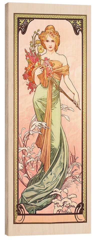 Posterlounge Wandbild Die Vier Jahreszeiten - Frühling, Alfons Mucha, erhältlich als Poster, Leinwandbild, Wandsticker oder Acrylglasbild Posterlounge Wandbild Die Vier Jahreszeiten - Frühling, Alfons Mucha, erhältlich als Poster, Leinwandbild, Wandsticker oder Acrylglasbild von Posterlounge