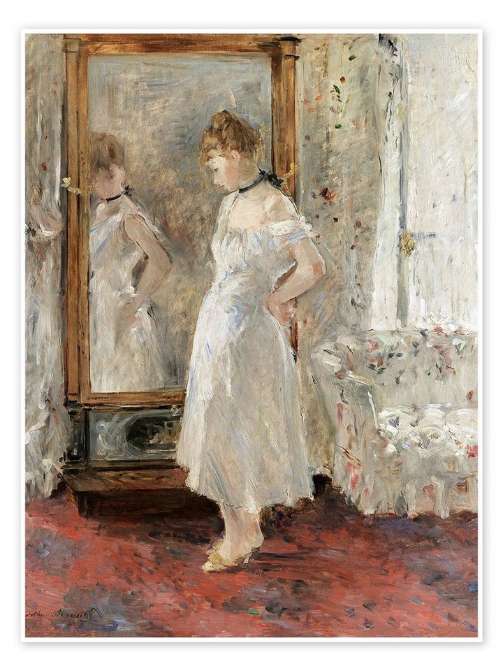 Posterlounge Poster Berthe Morisot, Der Spiegel, Malerei von Posterlounge