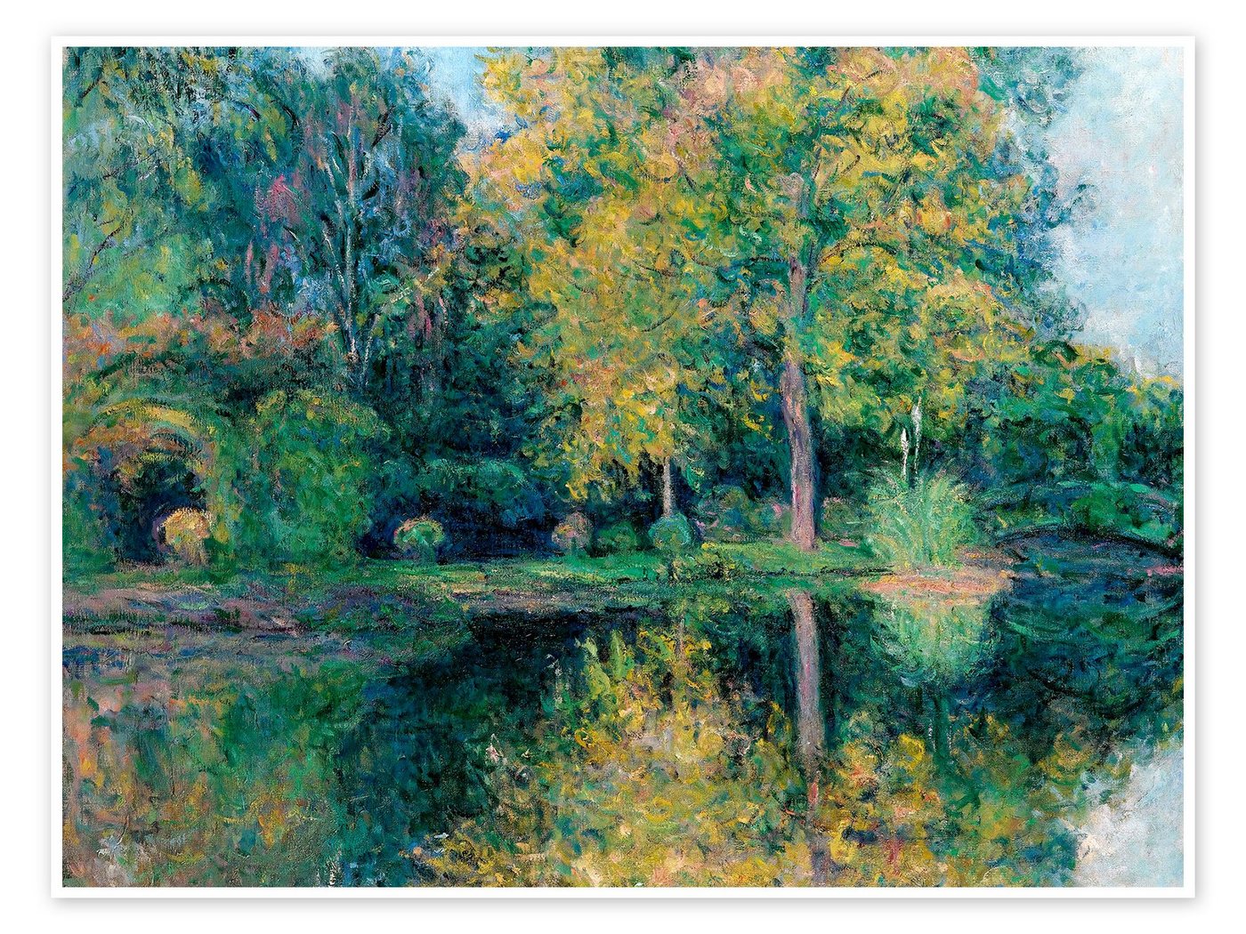 Posterlounge Poster Blanche Hoschedé-Monet, Der Teich von Claude Monets Garten, Malerei von Posterlounge