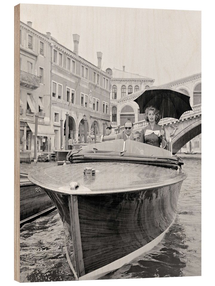 Posterlounge Poster Bridgeman Images, Schauspielerin Sophia Loren in Venedig 1955, Wohnzimmer Fotografie von Posterlounge