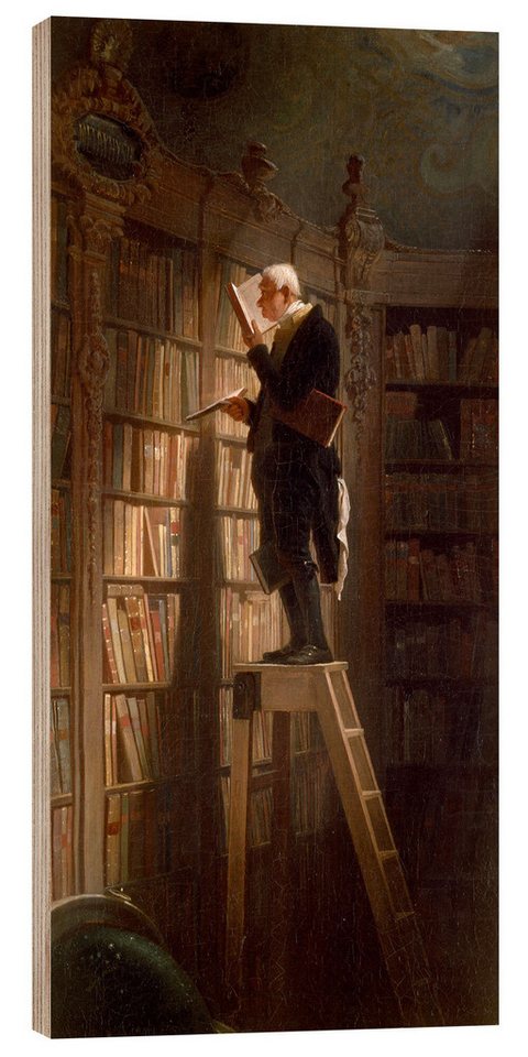 Posterlounge Wandbild Der Bücherwurm, Carl Spitzweg, erhältlich als Poster, Leinwandbild, Wandsticker oder Acrylglasbild von Posterlounge