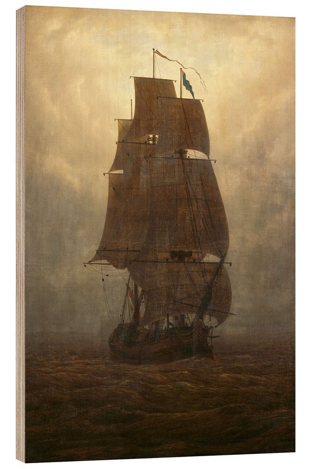 Posterlounge Poster Caspar David Friedrich, Segelschiff im Nebel, Badezimmer Maritim Malerei Posterlounge Poster Caspar David Friedrich, Segelschiff im Nebel, Badezimmer Maritim Malerei von Posterlounge