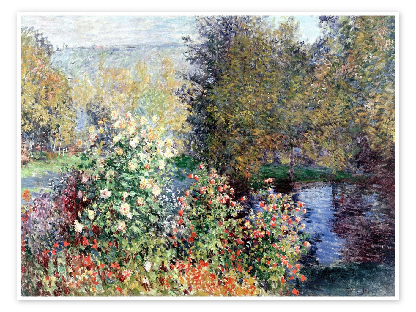Posterlounge Poster Claude Monet, Stiller Winkel, Wohnzimmer Malerei von Posterlounge