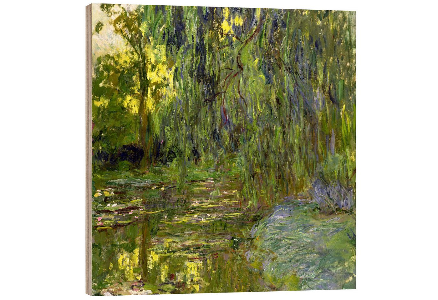 Posterlounge Wandbild Trauerweide, Der Seerosenteich in Giverny, Claude Monet, erhältlich als Poster, Leinwandbild, Wandsticker oder Acrylglasbild von Posterlounge