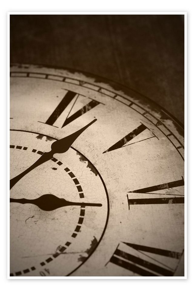 Posterlounge Poster Editors Choice, Bild einer alten Vintage-Uhr, Shabby Chic Fotografie von Posterlounge