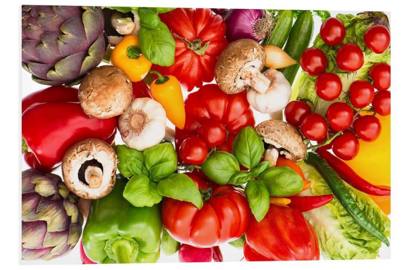 Posterlounge Poster Editors Choice, Frisches Gemüse und Kräuter, Küche Fotografie von Posterlounge