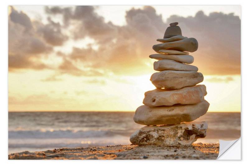 Posterlounge Poster Editors Choice, Steinpyramide im Abendlicht, Badezimmer Japandi Fotografie Posterlounge Poster Editors Choice, Steinpyramide im Abendlicht, Badezimmer Japandi Fotografie von Posterlounge