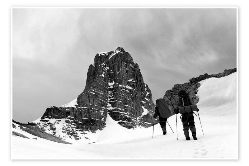 Posterlounge Poster Editors Choice, Zwei Wanderer im Sturm, Fotografie von Posterlounge