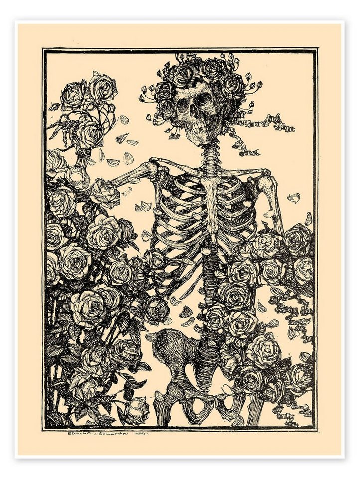 Posterlounge Poster Edmund Joseph Sullivan, Die Blume, die einst blühte ..., Vintage Illustration von Posterlounge