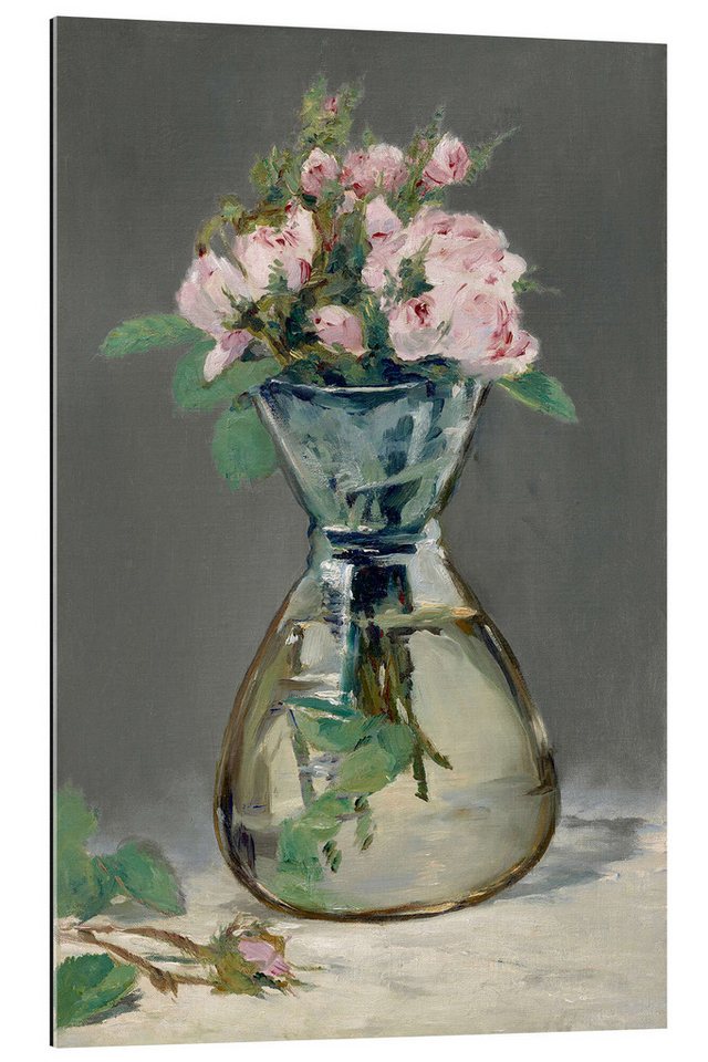 Posterlounge Poster Édouard Manet, Rosen in einer Vase, Malerei von Posterlounge