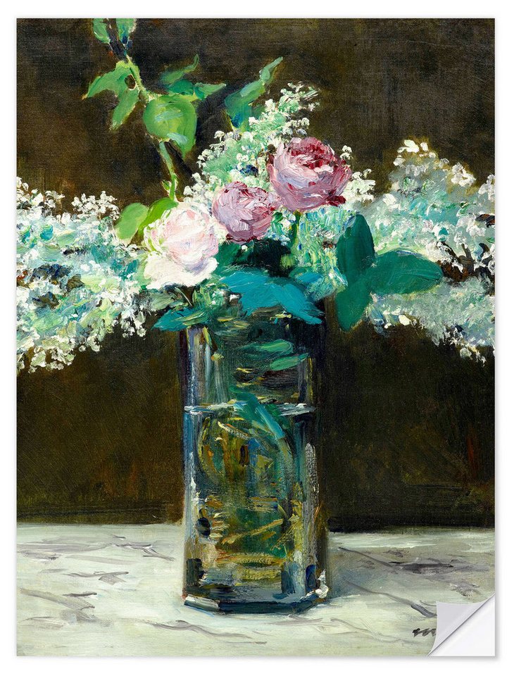 Posterlounge Poster Édouard Manet, Vase mit weißem und rosafarbenem Flieder, Malerei Posterlounge Poster Édouard Manet, Vase mit weißem und rosafarbenem Flieder, Malerei von Posterlounge