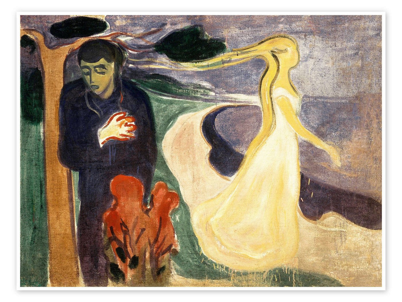 Posterlounge Poster Edvard Munch, Loslösung, Malerei von Posterlounge