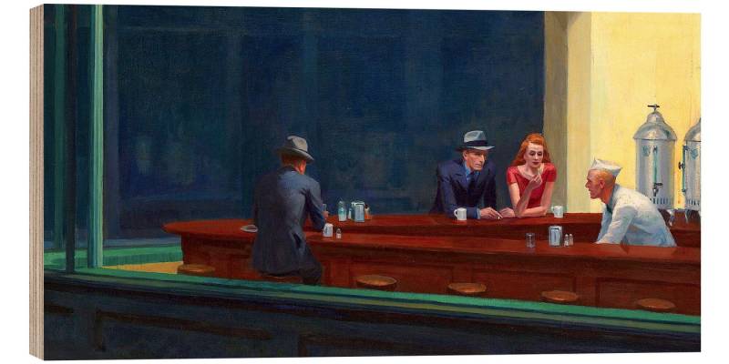 Posterlounge Wandbild Nachtschwärmer (Detail) II, Edward Hopper, erhältlich als Poster, Leinwandbild, Wandsticker oder Acrylglasbild von Posterlounge