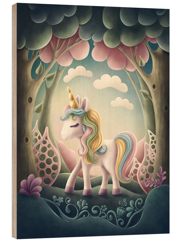 Posterlounge Poster Elena Schweitzer, Einhorn im Wald, Wohnzimmer Digitale Kunst Posterlounge Poster Elena Schweitzer, Einhorn im Wald, Wohnzimmer Digitale Kunst von Posterlounge