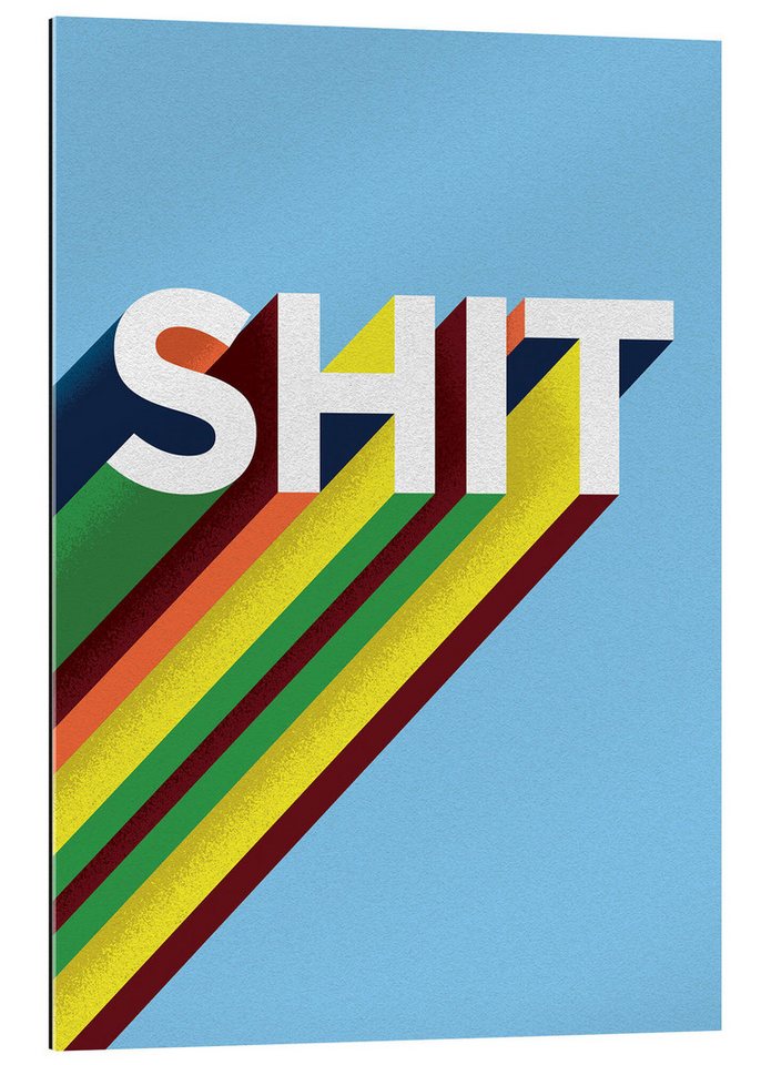 Posterlounge Poster Famous When Dead, SHIT, Büro Illustration von Posterlounge