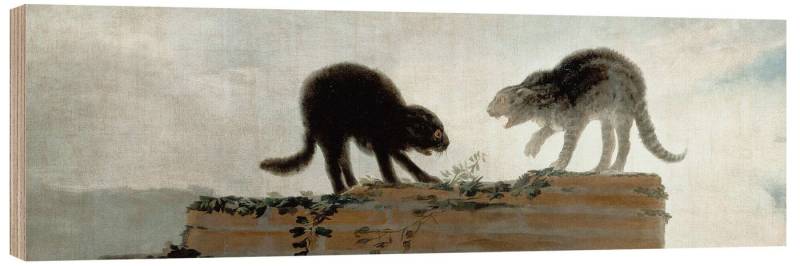 Posterlounge Wandbild Streit unter Katzen, Francisco José de Goya, erhältlich als Poster, Leinwandbild, Wandsticker oder Acrylglasbild Posterlounge Wandbild Streit unter Katzen, Francisco José de Goya, erhältlich als Poster, Leinwandbild, Wandsticker oder Acrylglasbild von Posterlounge