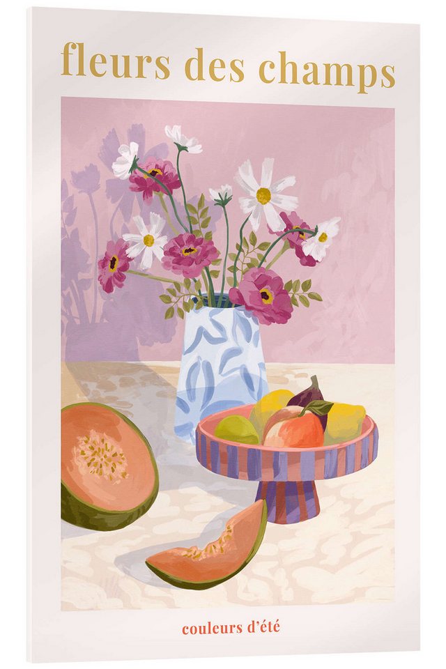 Posterlounge Wandbild Fleur des Champs I, Goed Blauw, erhältlich als Poster, Leinwandbild, Wandsticker oder Acrylglasbild von Posterlounge